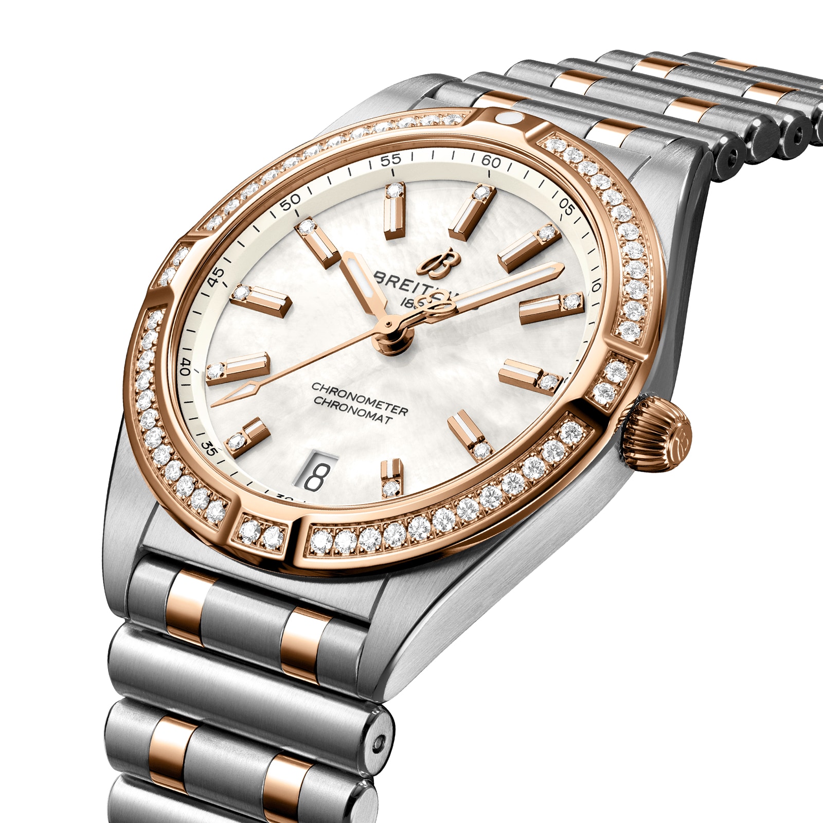 Breitling Chronomat 32 Stainless Steel & 18k Red Gold (Gem-set) – Mother of Pearl U77310591A2U1