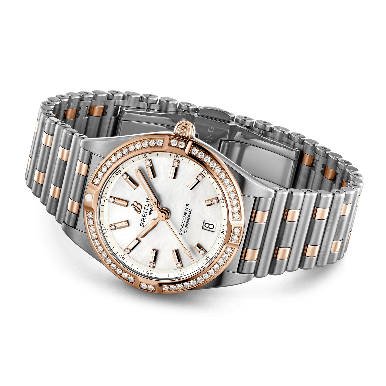 Breitling Chronomat 32 Stainless Steel & 18k Red Gold (Gem-set) – Mother of Pearl U77310591A2U1