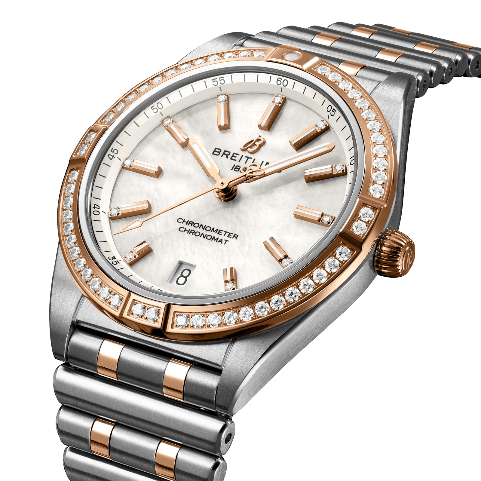 Breitling Chronomat Automatic 36 Stainless Steel & 18k Red Gold (Gem-set) – Mother of Pearl U10380591A2U1