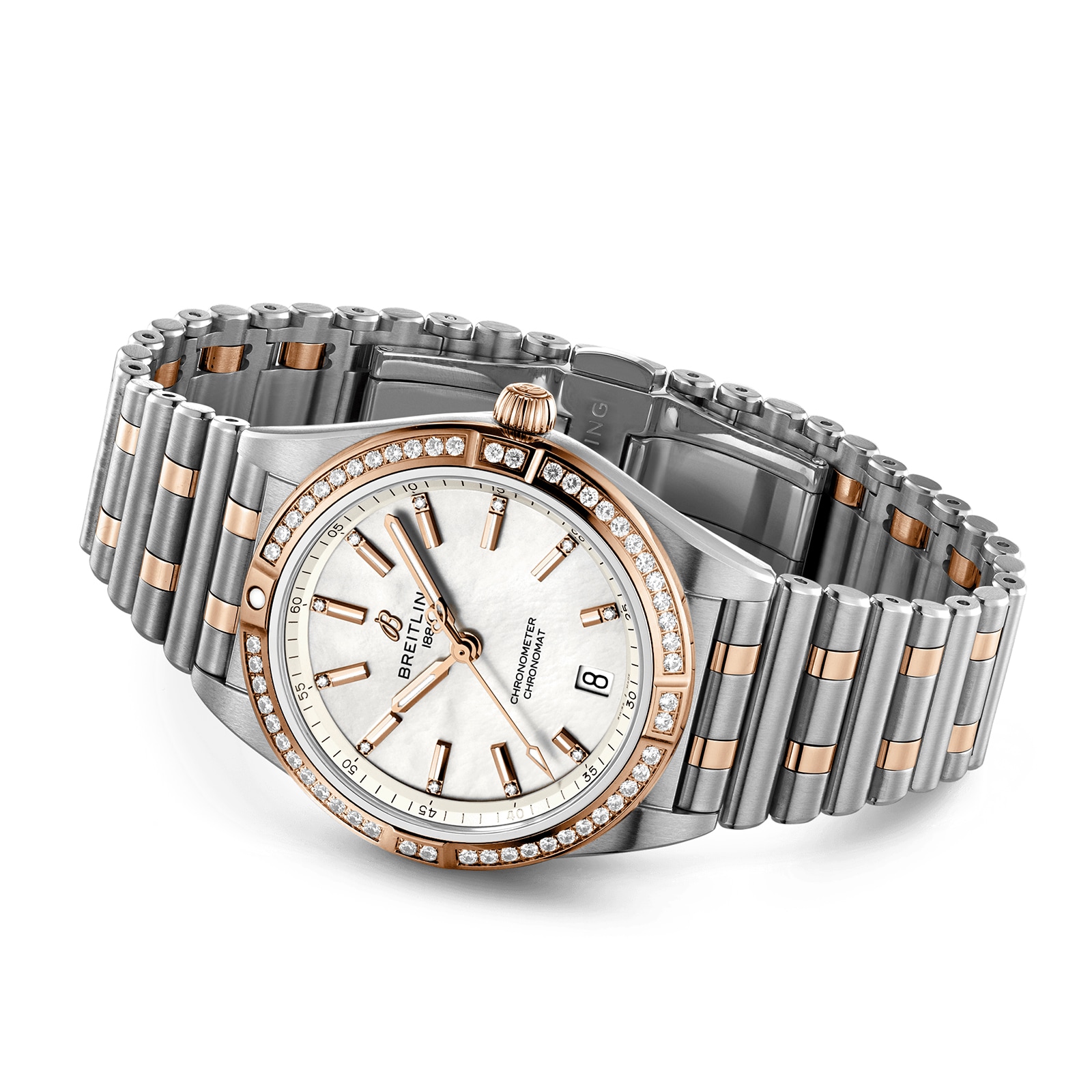 Breitling Chronomat Automatic 36 Stainless Steel & 18k Red Gold (Gem-set) – Mother of Pearl U10380591A2U1