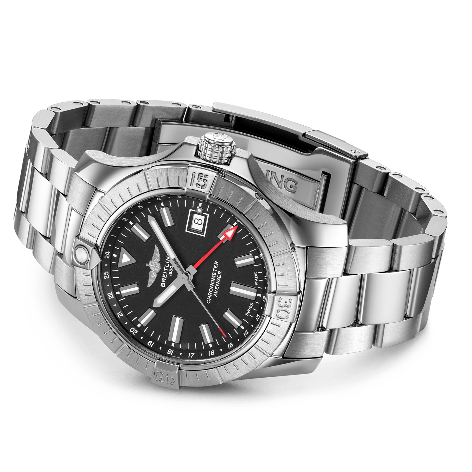 Breitling Avenger Automatic GMT 43 Stainless Steel A32397101B1A1