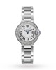 Cartier Ballon Bleu De Cartier Watch 28mm Quartz Steel Diamonds W4BB0015