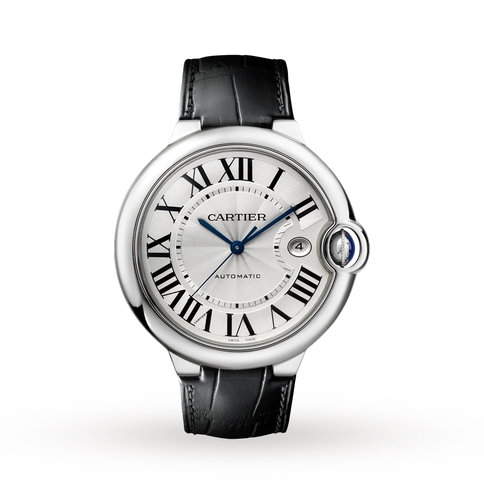 Cartier Ballon Bleu De Cartier Watch 42mm Automatic Steel Leather W69016Z4