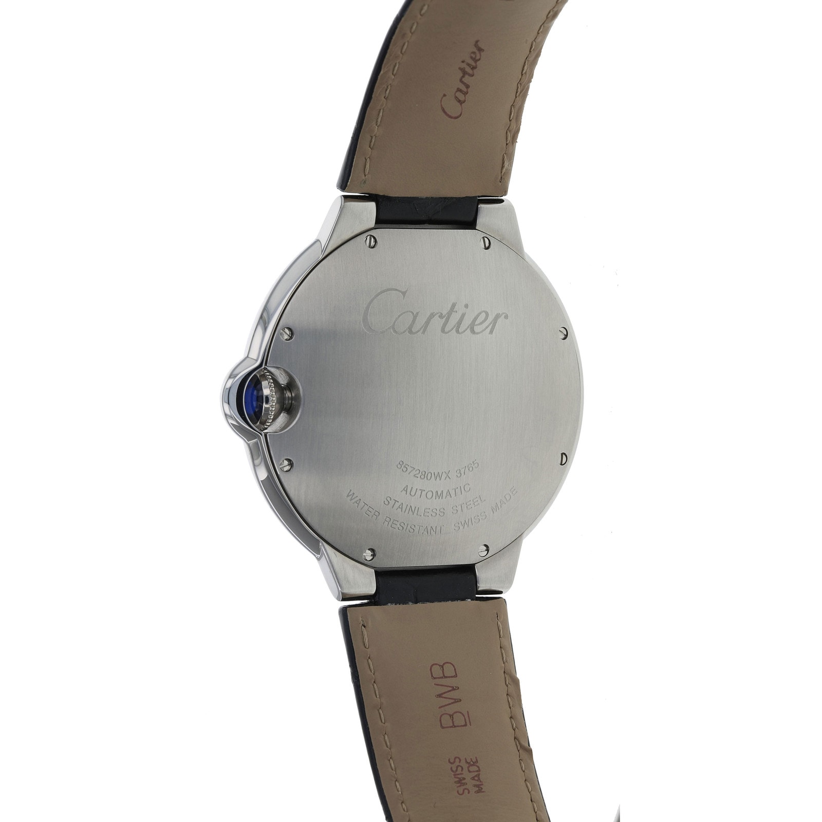 Cartier Ballon Bleu De Cartier Watch 42mm Automatic Steel Leather W69016Z4