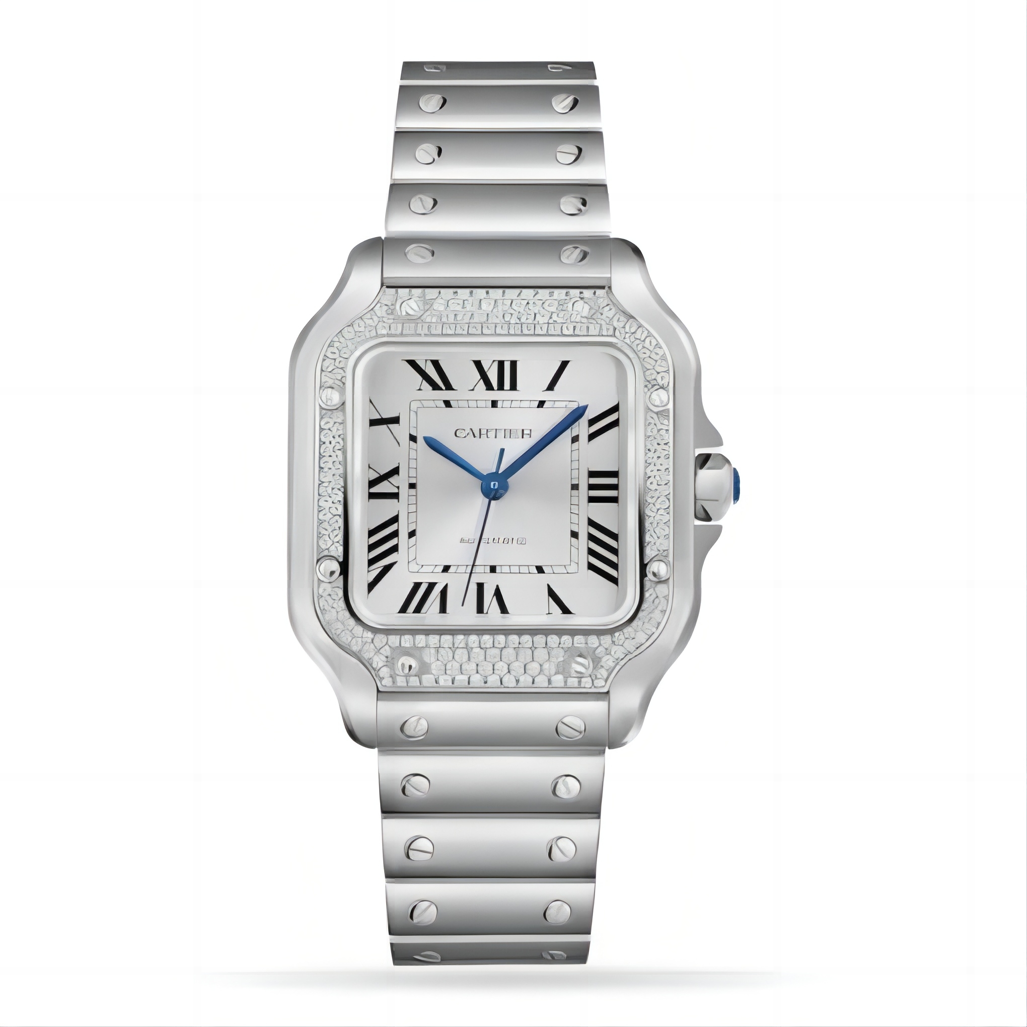 Cartier Santos Women Automatic White Stainless Steel Watch W4SA0005