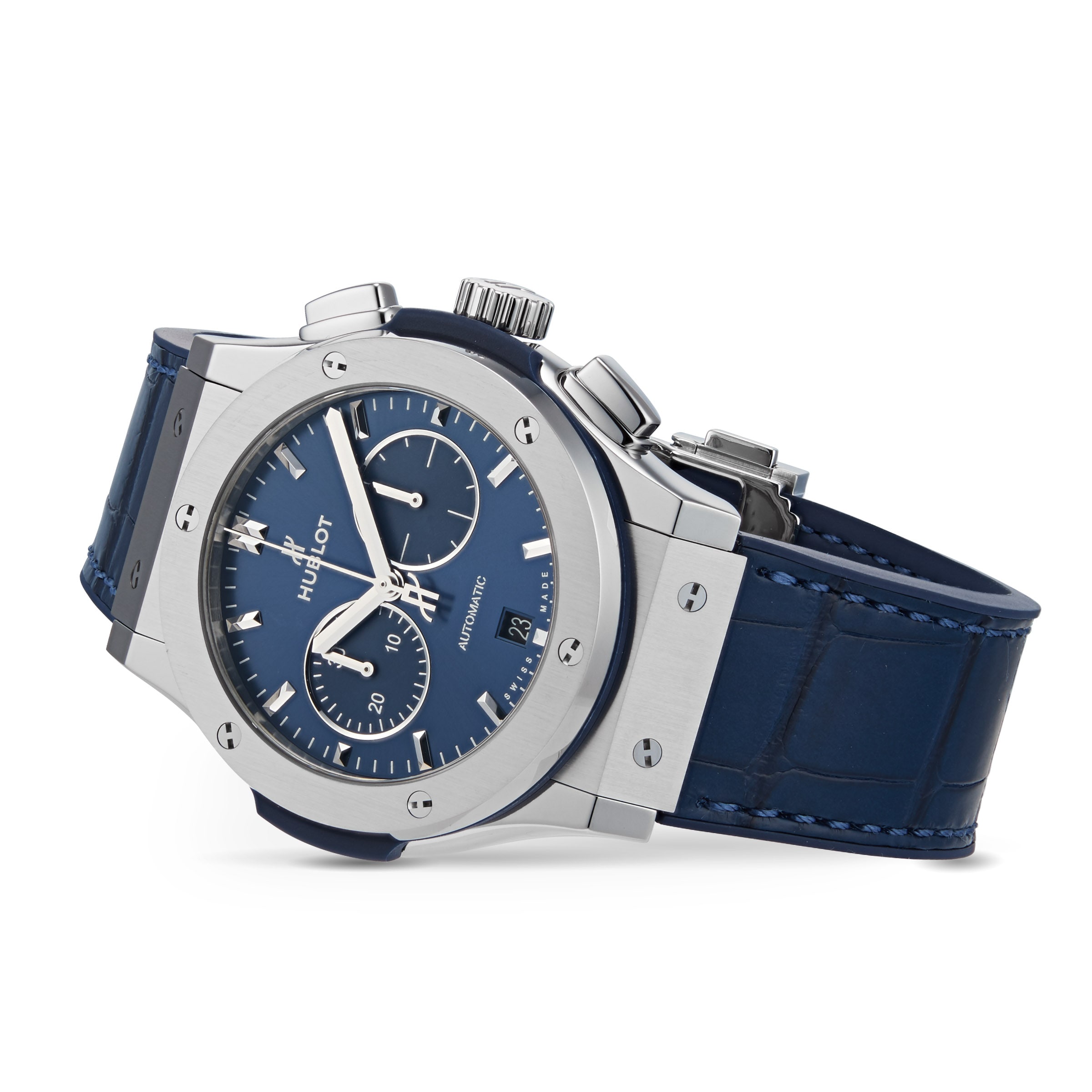  Hublot Classic Fusion Blue Chronograph Titanium 42mm 541.NX.7170.LR