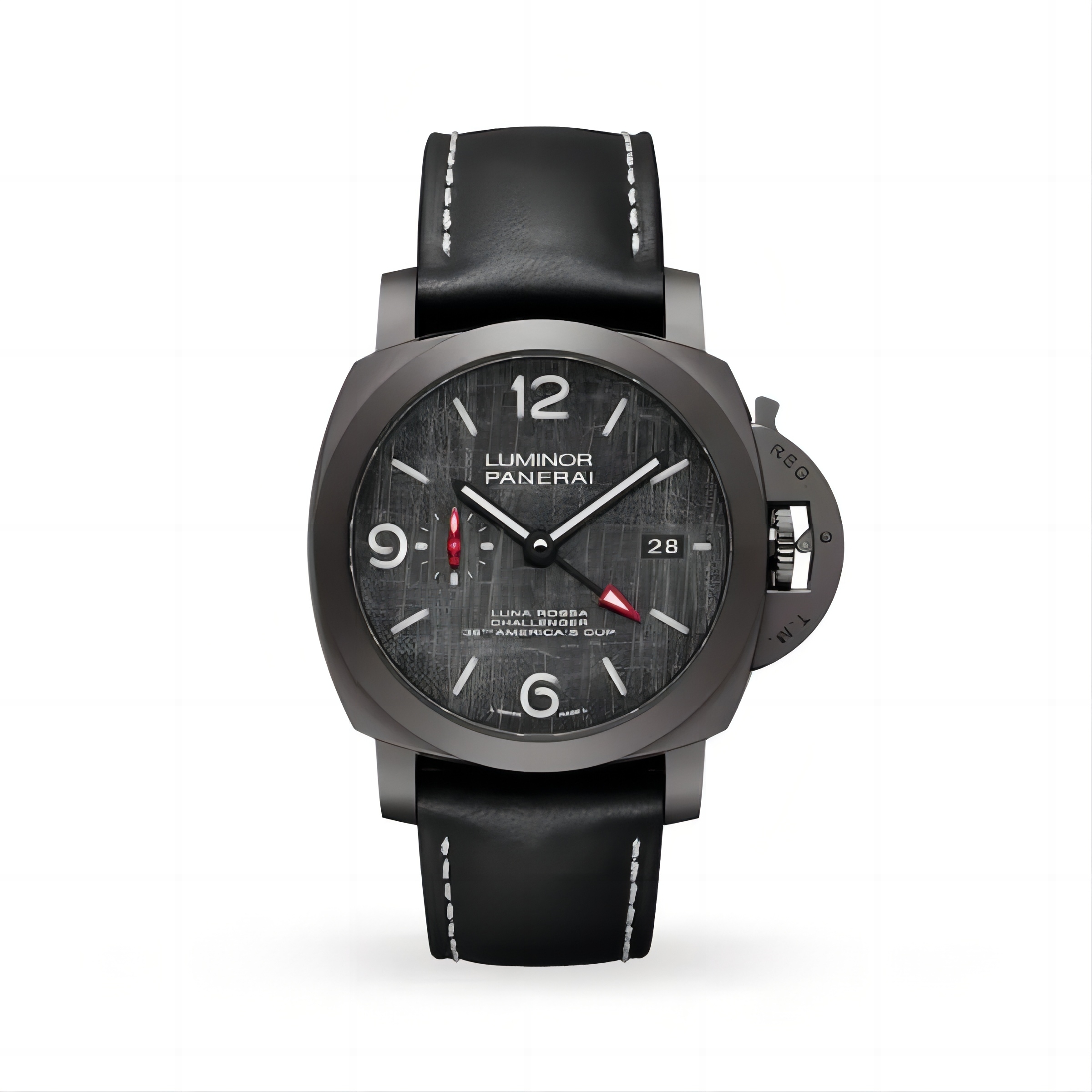 Panerai Luminor Men Automatic Black Alligator Watch PAM01036