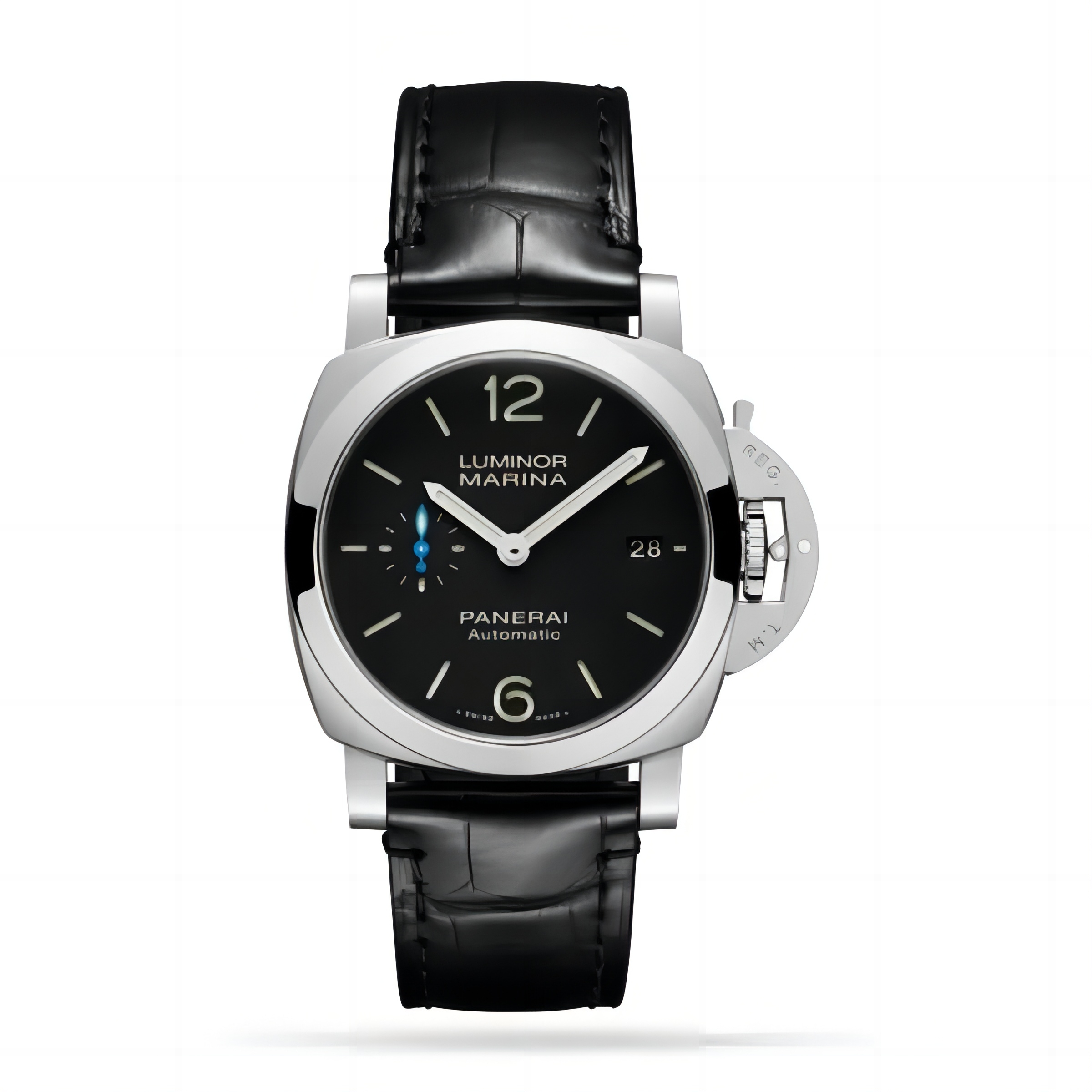 Panerai Luminor Men Automatic Black Alligator Watch PAM01272