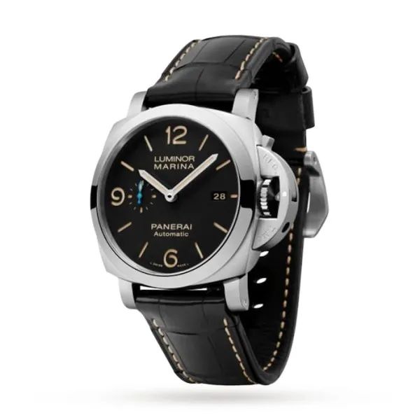 Panerai Luminor Men Automatic Black Alligator Watch PAM01312