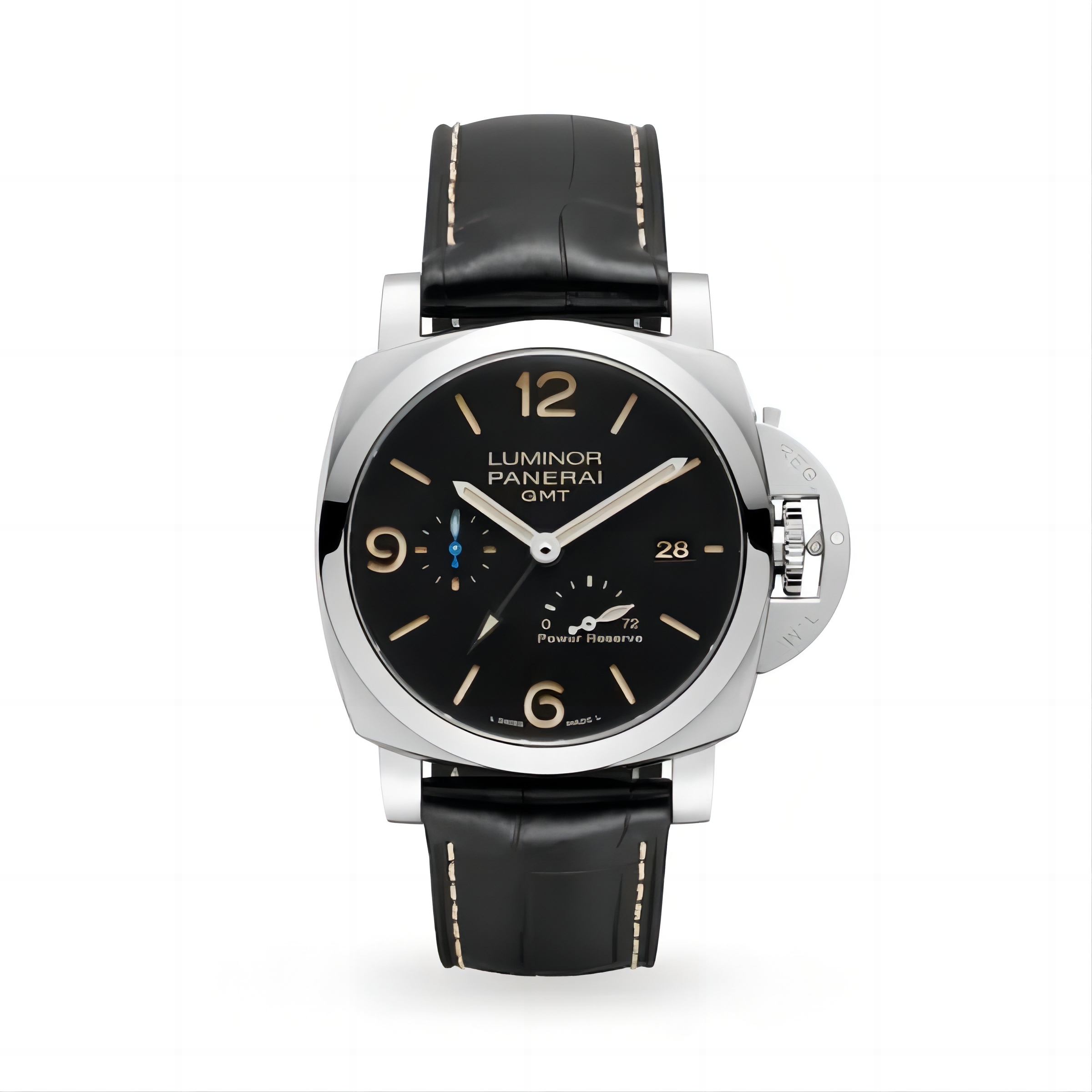 Panerai Luminor Men Automatic Black Alligator Watch PAM01321