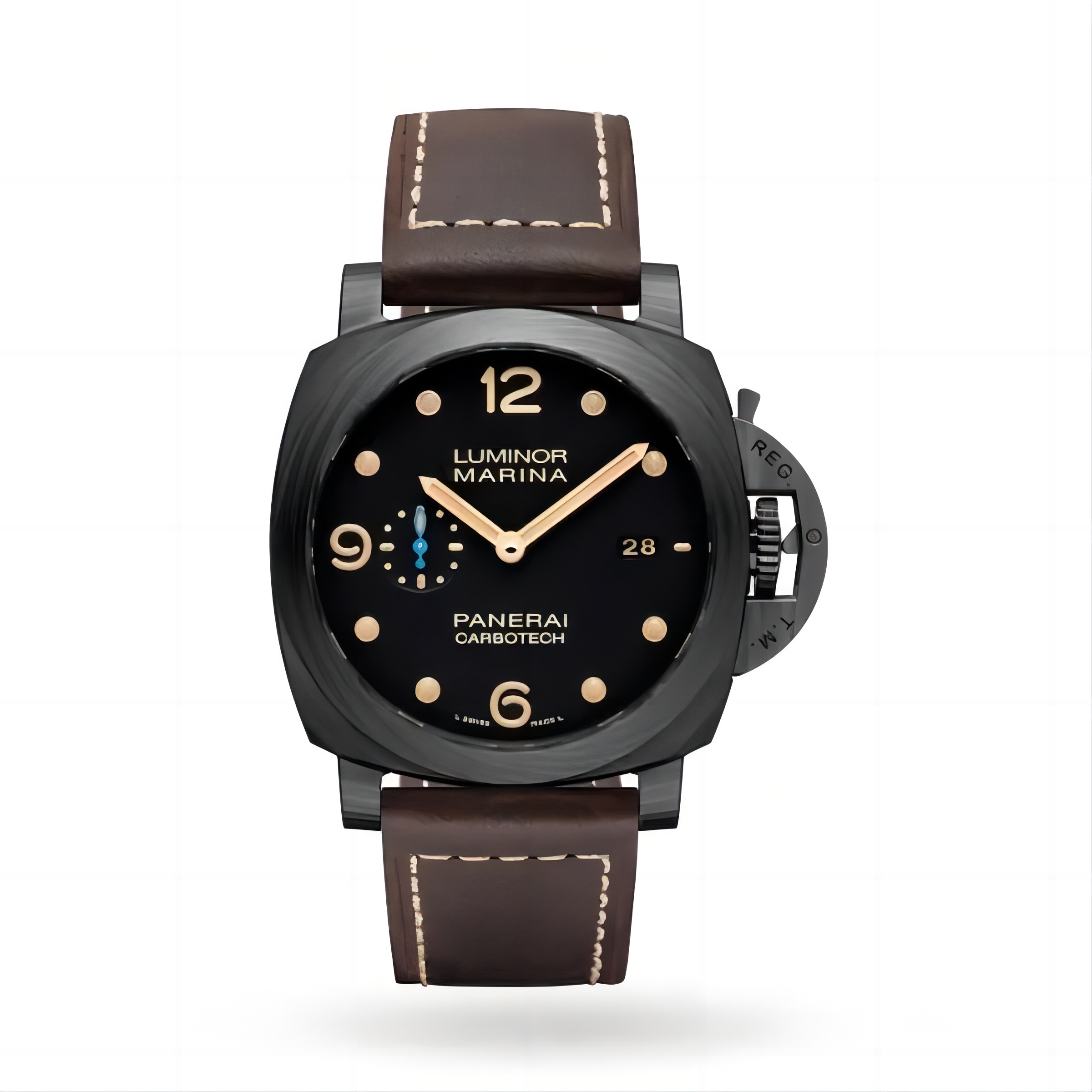 Panerai Luminor Men Automatic Black Calf Watch PAM00661