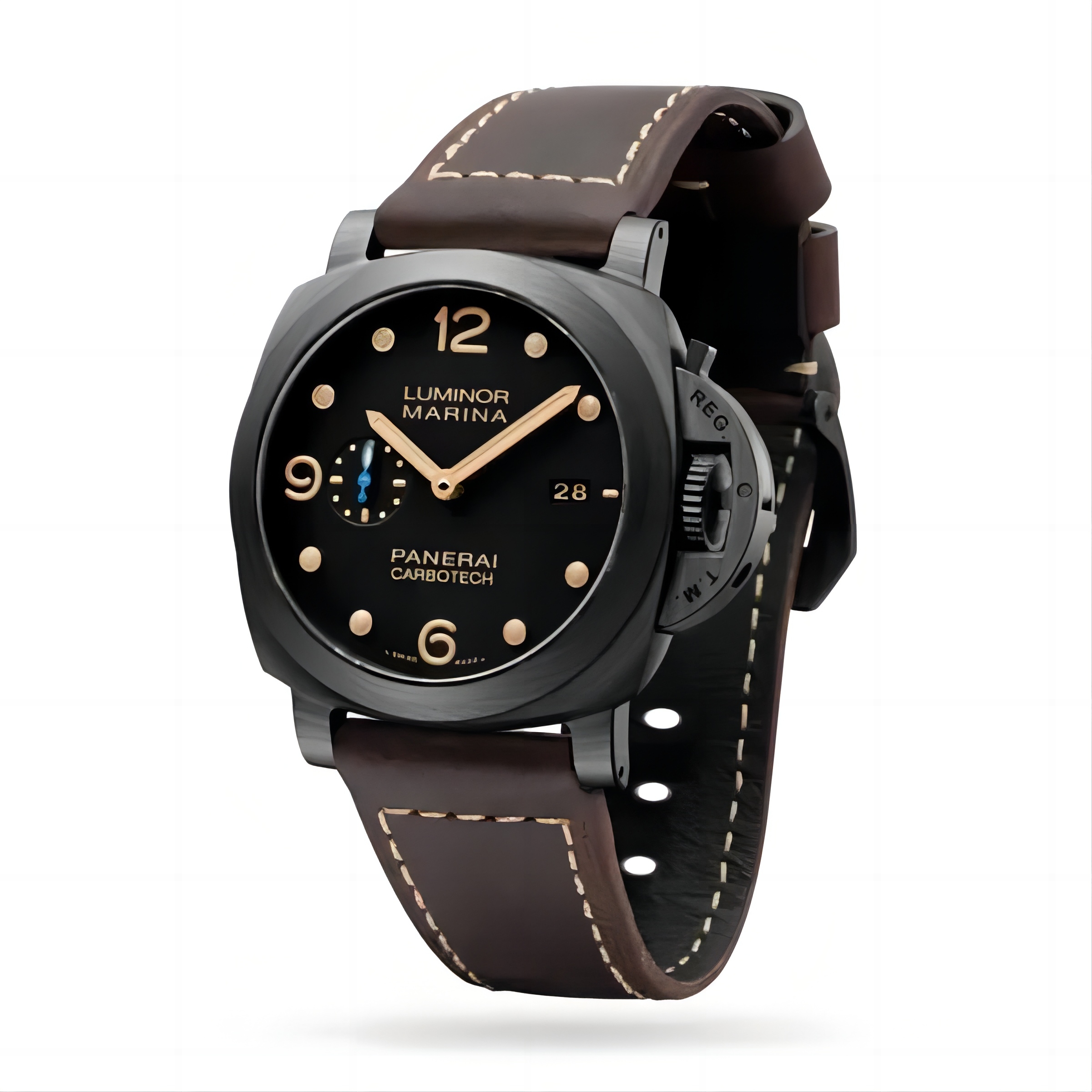 Panerai Luminor Men Automatic Black Calf Watch PAM00661