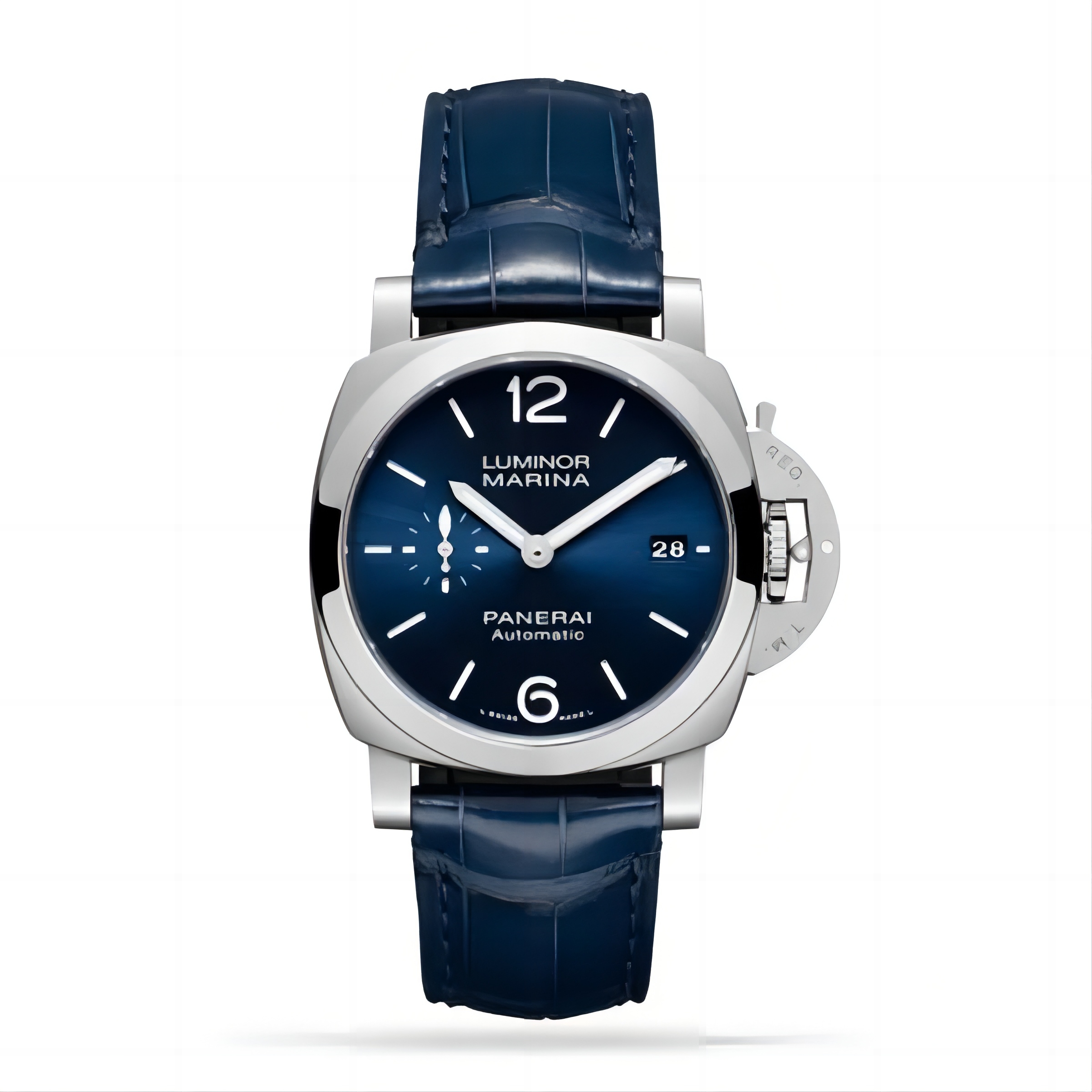 Panerai Luminor Men Automatic Blue Leather Watch PAM01270