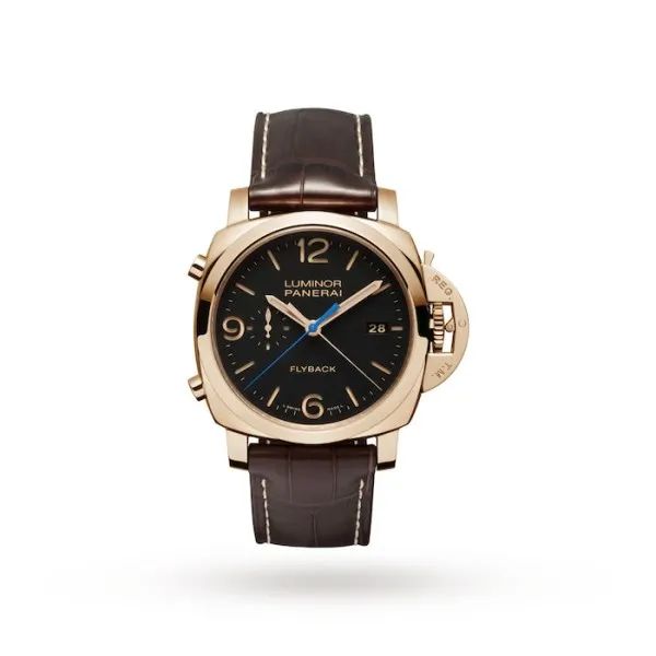 Panerai Luminor Men Automatic Brown Alligator Watch PAM00525