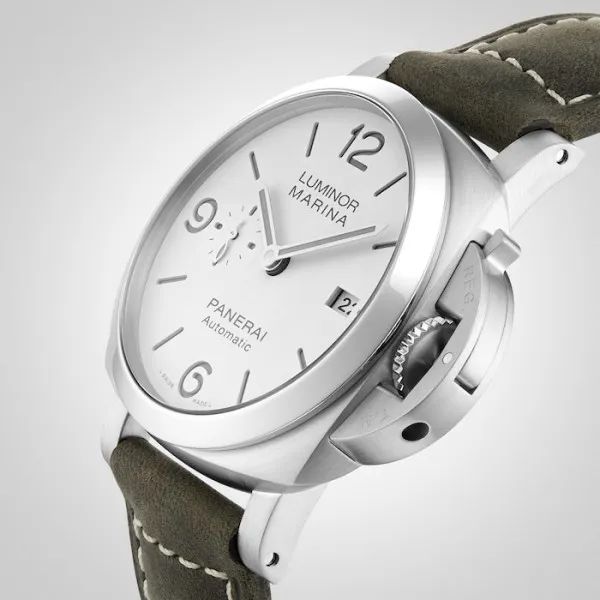 Panerai Luminor Men Automatic White Calf Watch PAM01314